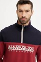 Napapijri bluza bawełniana B-Saturnia granatowy NP0A4ICHR1E1