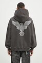 KSUBI bluza bawełniana Eagle Ekcess z kapturem szary MPS25FL009
