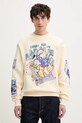 Βαμβακερή μπλούζα Desigual MICKEY μπεζ 25SMSK07