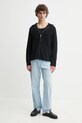 Samsoe Samsoe cardigan SANIKLAS M25100001 negru SS25