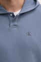 Bombažen pulover Calvin Klein Jeans J30J327227 modra