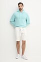Bavlněná mikina Calvin Klein Jeans J30J327245 tyrkysová SS25