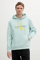 Кофта Calvin Klein Jeans з капюшоном бірюзовий LV040BM800