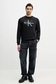 Mikina Calvin Klein Jeans LV040BM801 čierna SS25