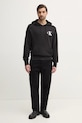 Calvin Klein Jeans hanorac de bumbac J30J327476 negru SS25