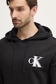 Calvin Klein Jeans hanorac de bumbac negru J30J327476