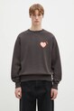 Îmbrăcăminte Human Made hanorac de bumbac TSURIAMI SWEATSHIRT HM29CS011 maro