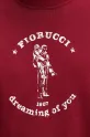 Fiorucci bluza bawełniana M02SMSCR188CJ05RD03 bordowy