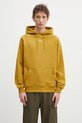 Бавовняна кофта Drôle de Monsieur Le Hoodie Slogan Classique гладкий зелений G.HO161.CO127.MS