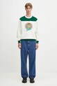 Drôle de Monsieur hanorac de bumbac Le Sweatshirt Tennis G.SW158.CO200.OW alb