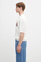 Drôle de Monsieur cotton polo shirt Le Polo Maille Monograme G.PO171.CO207.CM beige SS25