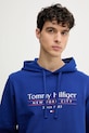 Tommy Hilfiger bluza bawełniana niebieski MW0MW38672