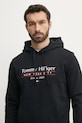 Tommy Hilfiger felpa in cotone nero MW0MW38672