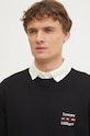 Tommy Hilfiger hanorac de bumbac negru MW0MW38673