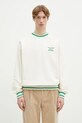 Drôle de Monsieur hanorac de bumbac Le Sweatshirt Slogan Sport print bej F.SW140.CO127.CM