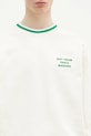 Bavlnená mikina Drôle de Monsieur Le Sweatshirt Slogan Sport béžová F.SW140.CO127.CM