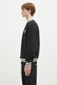Bavlněná mikina Drôle de Monsieur Le Sweatshirt Slogan Sport F.SW140.CO127.BL černá SS25