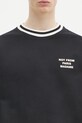 Bavlněná mikina Drôle de Monsieur Le Sweatshirt Slogan Sport černá F.SW140.CO127.BL
