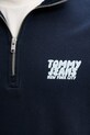 Bavlněná mikina Tommy Jeans DM0DM21865 námořnická modř