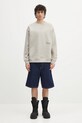 Μπλούζα Barbour Barbour Calton OS Fit Crew Sweatshirt MOL0676 μπεζ