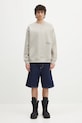 Barbour bluză Barbour Calton OS Fit Crew Sweatshirt MOL0676 bej