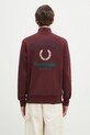Ρούχα Βαμβακερή μπλούζα Fred Perry M9847.K22 μπορντό