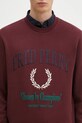 Бавовняна кофта Fred Perry бордо M9891.597