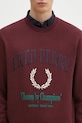Fred Perry bluza bawełniana bordowy M9891.597