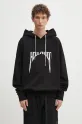 Βαμβακερή μπλούζα Rick Owens Oversized εκτύπωση μαύρο DU01E3262.FEP2P