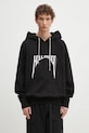 Pamučna dukserica Rick Owens Oversized print crna DU01E3262.FEP2P