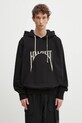 Βαμβακερή μπλούζα Rick Owens Oversized στάμπα μαύρο DU01E3262.FEP2P