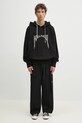 Βαμβακερή μπλούζα Rick Owens Oversized DU01E3262.FEP2P μαύρο