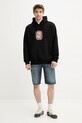 Vans hanorac de bumbac VN000NHSBLK1 negru SS25