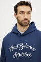 New Balance hanorac de bumbac bleumarin MT51935NNY