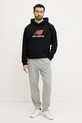 Bavlněná mikina New Balance MT51512BK černá SS25