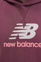 New Balance pamut melegítőfelső MT51512FDP burgundia