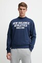 New Balance bluza bawełniana aplikacja granatowy MT51521NNY