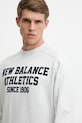 Bavlněná mikina New Balance šedá MT51521AHH