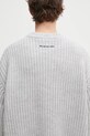 MKI MIYUKI ZOKU pulover din amestec de lana Chunky Rib Knit Crewneck gri CHUNKY.RIB.KNIT.CRE.GR
