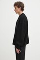 MKI MIYUKI ZOKU pulover din amestec de lana Chunky Rib Knit Crewneck CHUNKY.RIB.KNIT.CRE.BL negru SS25