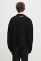 Clothing MKI MIYUKI ZOKU wool blend jumper Chunky Rib Knit Crewneck CHUNKY.RIB.KNIT.CRE.BL black
