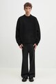 Светр з домішкою вовни MKI MIYUKI ZOKU Chunky Rib Knit Crewneck CHUNKY.RIB.KNIT.CRE.BL чорний