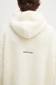 MKI MIYUKI ZOKU sweter z domieszką wełny Chunky Rib Knit Hoody beżowy CHUNKY.RIB.KNIT.HOODY.O