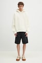 MKI MIYUKI ZOKU pulover din amestec de lana Chunky Rib Knit Hoody CHUNKY.RIB.KNIT.HOODY.O bej