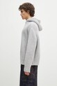 MKI MIYUKI ZOKU pulover din amestec de lana Chunky Rib Knit Hoody CHUNKY.RIB.KNIT.HOODY.G gri SS25