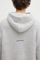 MKI MIYUKI ZOKU pulover din amestec de lana Chunky Rib Knit Hoody gri CHUNKY.RIB.KNIT.HOODY.G