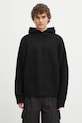 MKI MIYUKI ZOKU wool blend jumper Chunky Rib Knit Hoody chunky black CHUNKY.RIB.KNIT.HOODY.B