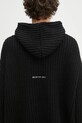 Пуловер с вълна MKI MIYUKI ZOKU Chunky Rib Knit Hoody черен CHUNKY.RIB.KNIT.HOODY.B