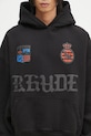 RHUDE cotton sweatshirt Cote D'Azur Crest black RHPS25HO03012