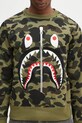 A Bathing Ape felpa in cotone 1St Camo Shark Crewneck verde 1K80113010